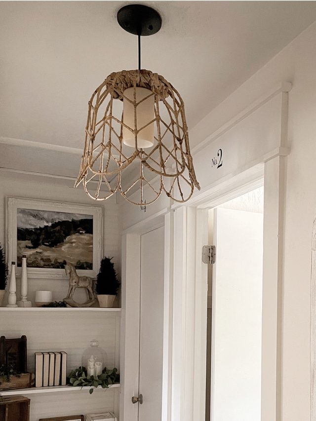 DIY Basket Pendant Light