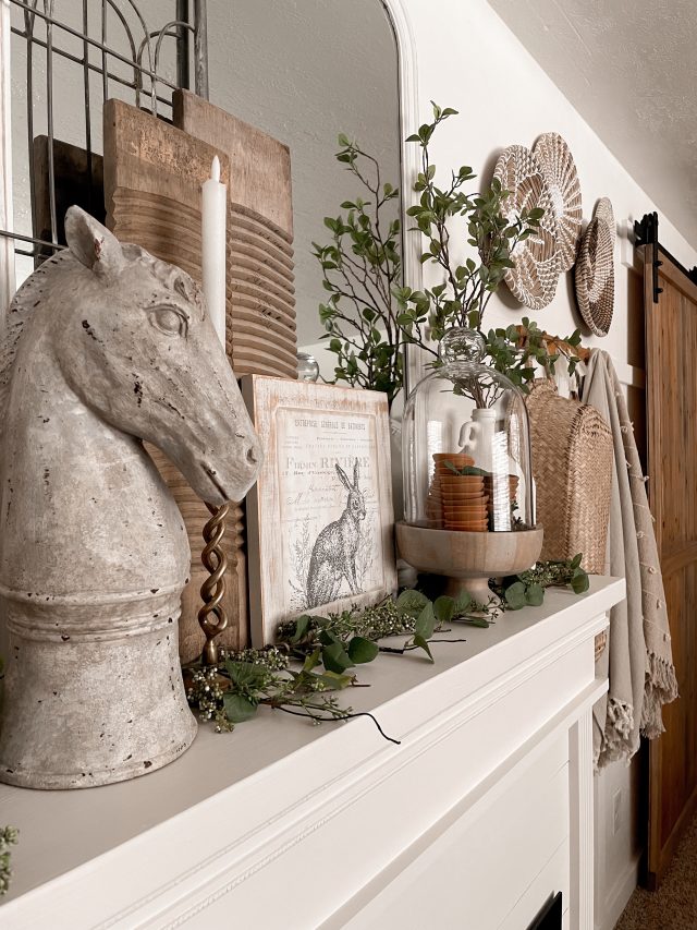 Spring Mantle Decor